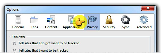 privacy button