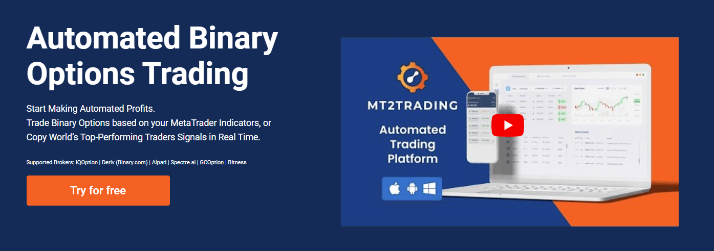 Pagina di destinazione del trading MT2